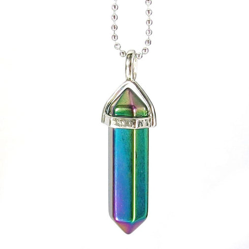Rainbow Hematite Gemstone Pendant Necklace